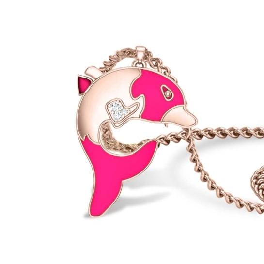 Dalary Dolphin Diamond Pendant