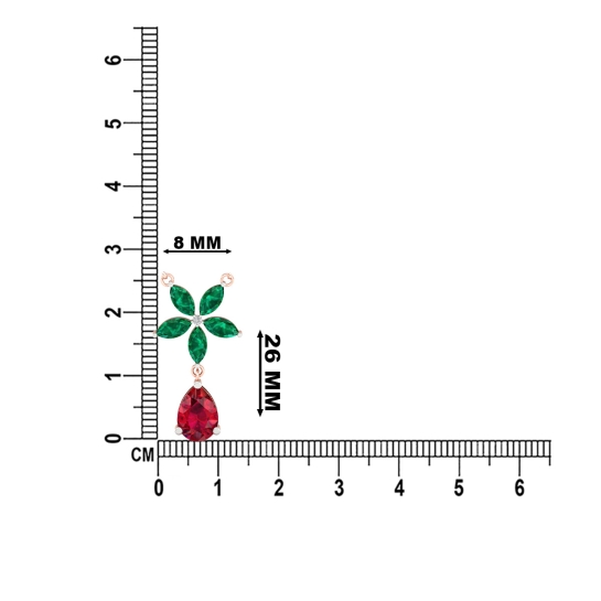 Emerald Bloom Drop Pendant