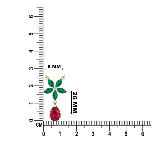 Emerald Bloom Drop Pendant