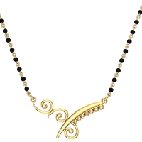 Flora Mangalsutra Designs in Gold