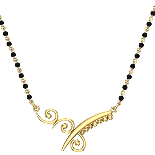 Flora Mangalsutra Designs in Gold