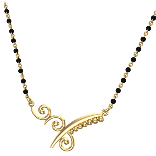 Flora Mangalsutra Designs in Gold