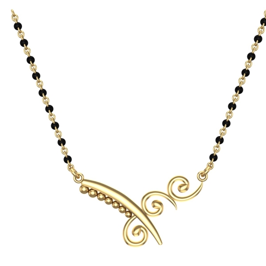 Flora Mangalsutra Designs in Gold