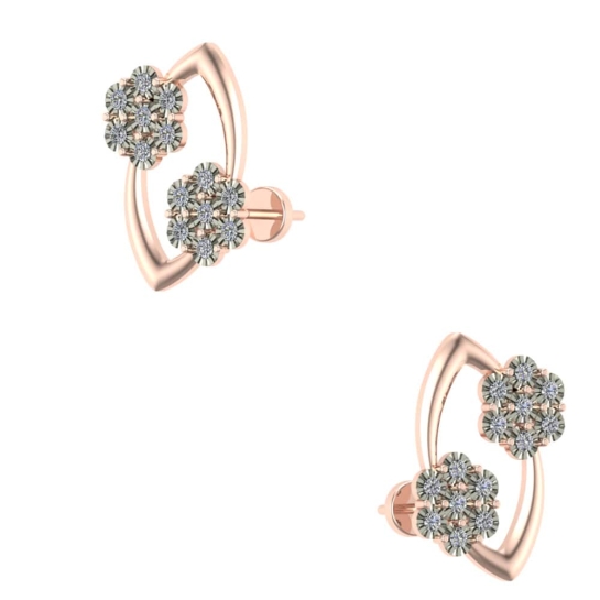 Flossy Diamond Studs