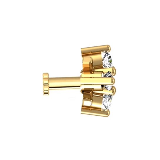 Giuliana Yellow Gold Diamond Nosepin Screw