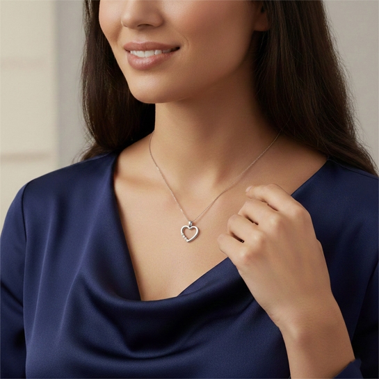 14k/18k Golden Grace Heart Necklace