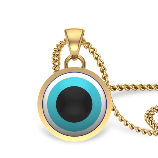 Hannah Evil Eye Gold Pendant Designs For Female
