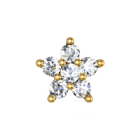 Harmoni Yellow Gold Diamond Nosepin Screw