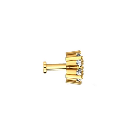 Harmoni Yellow Gold Diamond Nosepin Screw