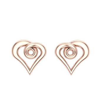 Heart Gold Studs Ear…