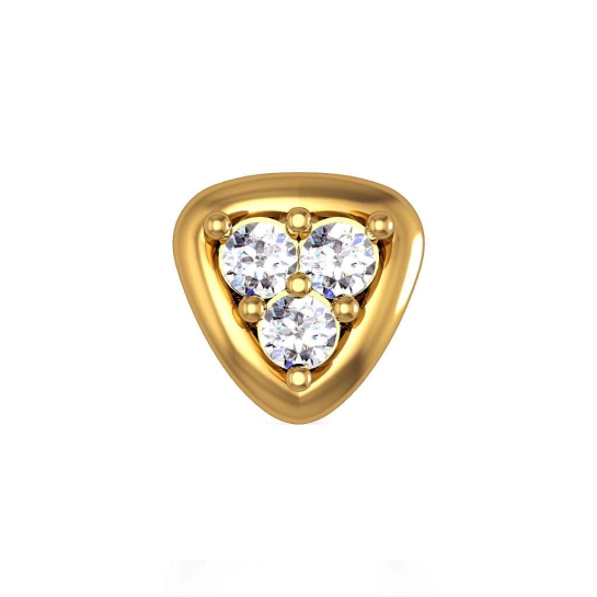 Heavenly Yellow Gold Diamond Nosepin Screw