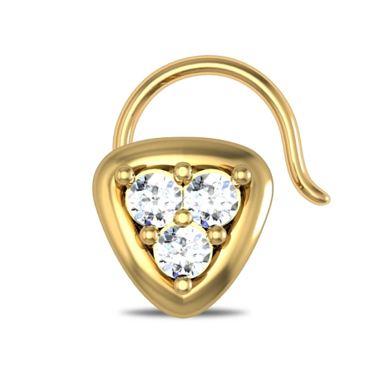 Karlee Yellow Gold Diamond Nosepin Wire