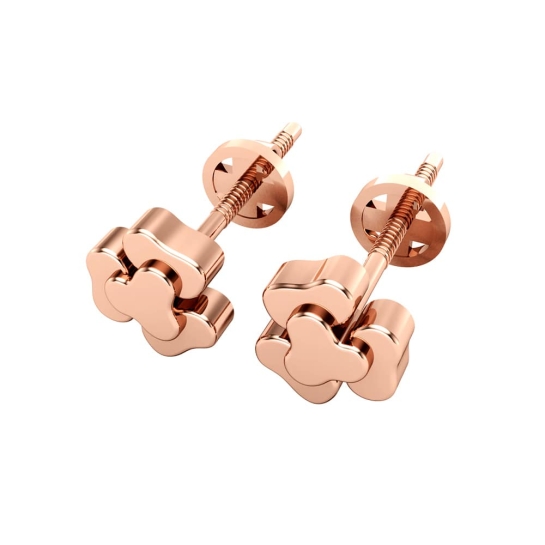 Hema Rose Gold Stud Earrings Design for daily use