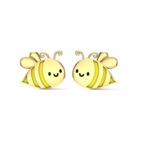 Gold Bee Earring