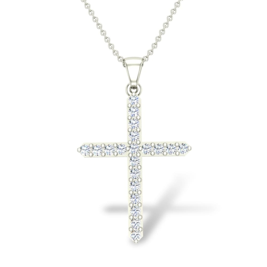 Alaia Jesus Diamond Pendant