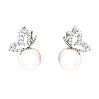 Butterfly Pearl Stud…