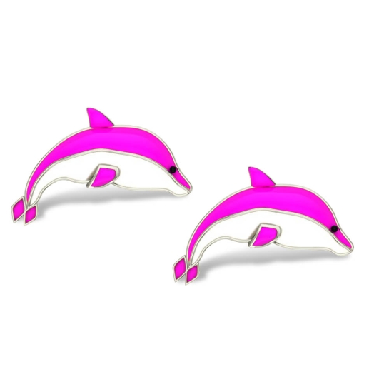 Arley Dolphin Gold Studs Earrings for daily use 