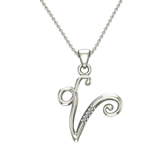 Charlize Initial Diamond Pendant