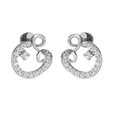 Paisley Diamond Earring