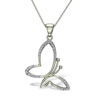 Kaiden Butterfly Diamond Pendant