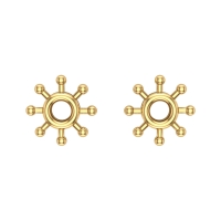 Kaitali Gold Stud Earrings Design for daily use 