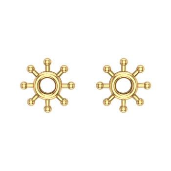 Kaitali Gold Stud Earrings Design for daily use 