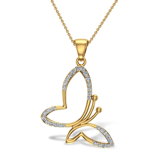 Kaiden Butterfly Diamond Pendant