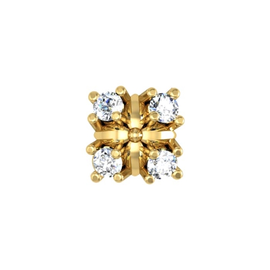 Kamiyah Yellow Gold Diamond Nosepin Screw