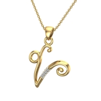 Katelyn Initial Diamond Pendant