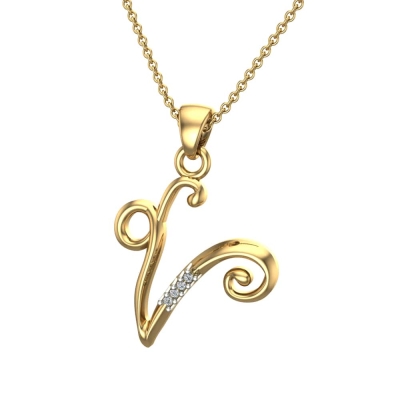 Katelyn Initial Diamond Pendant