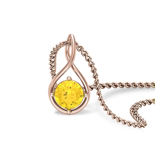 Kenji Citrine Gold  Pendant Designs For Female