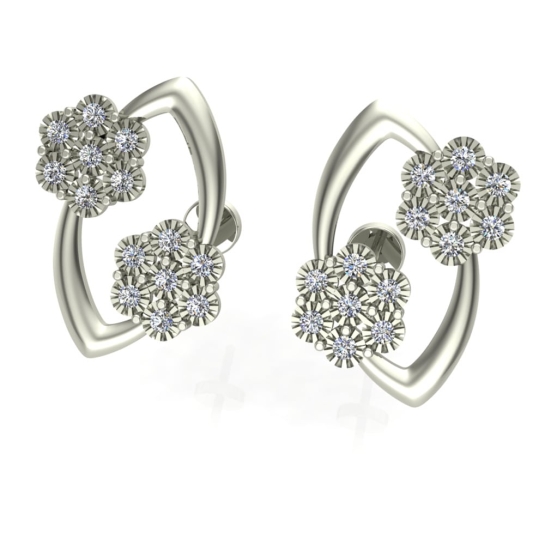 Flossy Diamond Studs