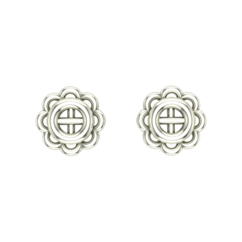 Keshvi Gold Stud Earrings Design for daily use 