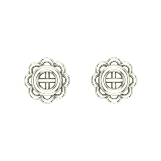Keshvi Gold Stud Earrings Design for daily use 