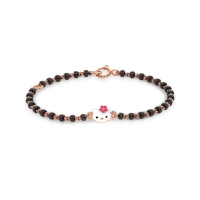 Kitty 18k Rose Gold Enamel Kid Nazaria Bracelet