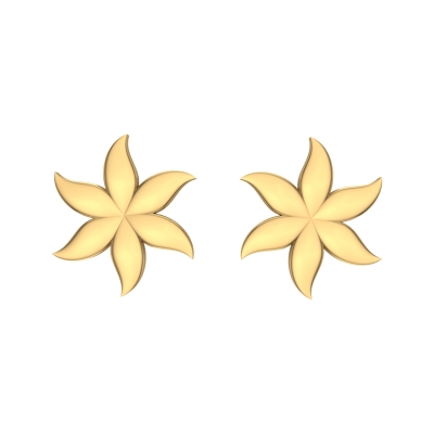 Kumkum Gold Stud Earrings Design for daily use 