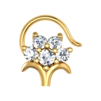 Deborah Yellow Gold Diamond Nosepin Wire