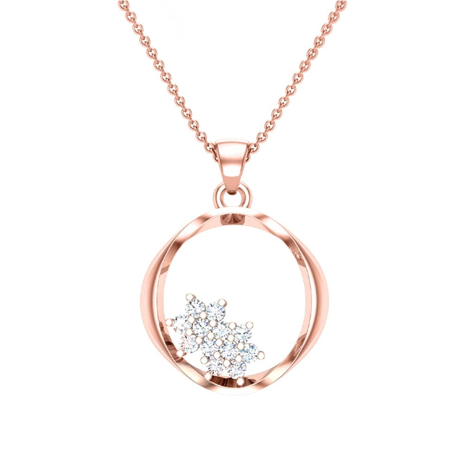 Diamond Initial Necklace | Silver Initial Diamond Necklace