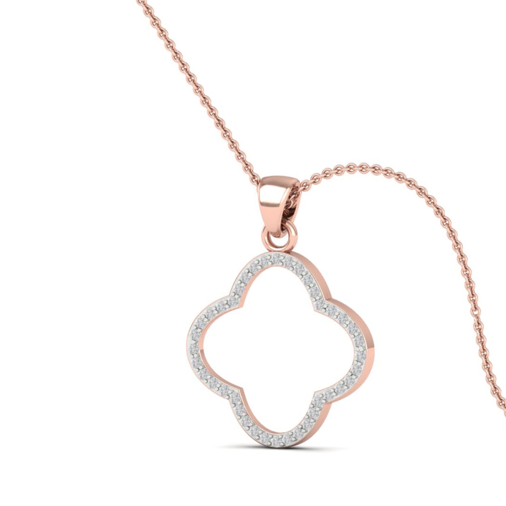 Lumière Clover Diamond Pendant