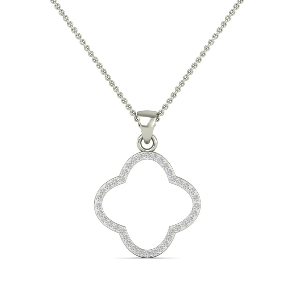 Lumière Clover Diamond Pendant