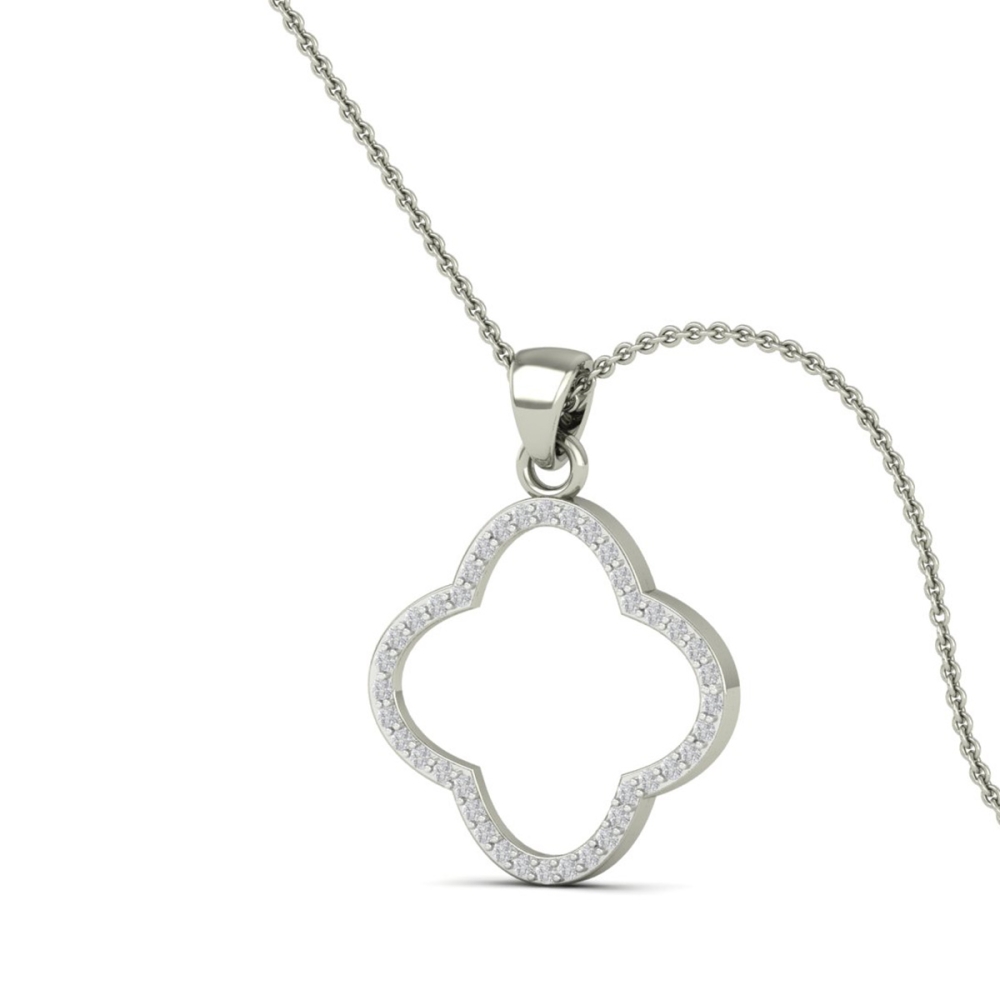 Lumière Clover Diamond Pendant