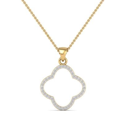 Lumière Clover Diamond Pendant