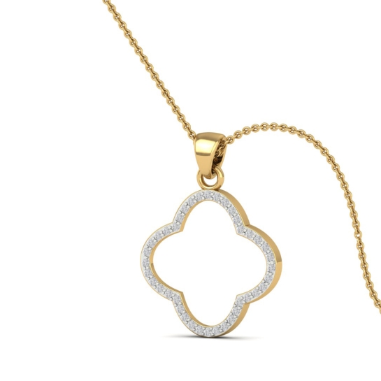 Lumière Clover Diamond Pendant