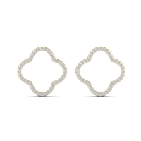 Lumière Clover Diamond Stud Earrings