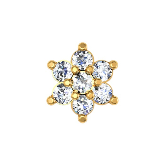 Maeve Yellow Gold Diamond Nosepin Screw