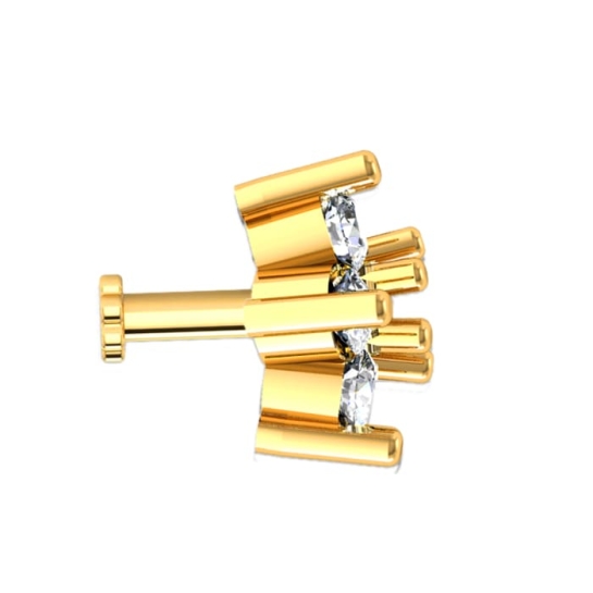 Maeve Yellow Gold Diamond Nosepin Screw