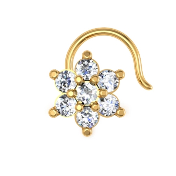 Blake Yellow Gold Diamond Nosepin Wire