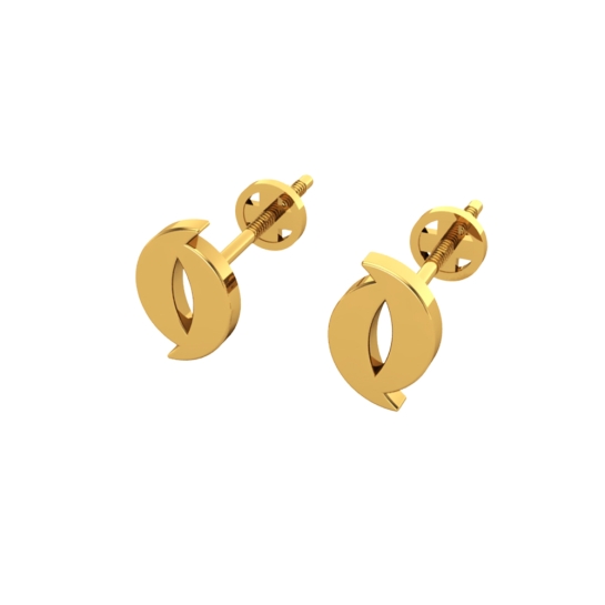 Mahi Gold Stud Earrings Design for daily use 