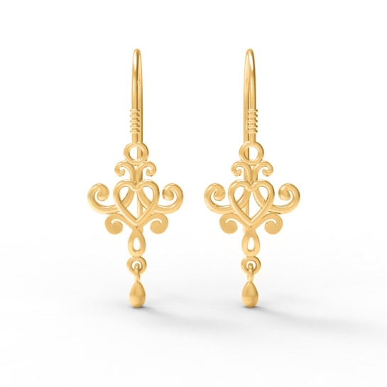 Kailani Gold Earrings Design for daily use 