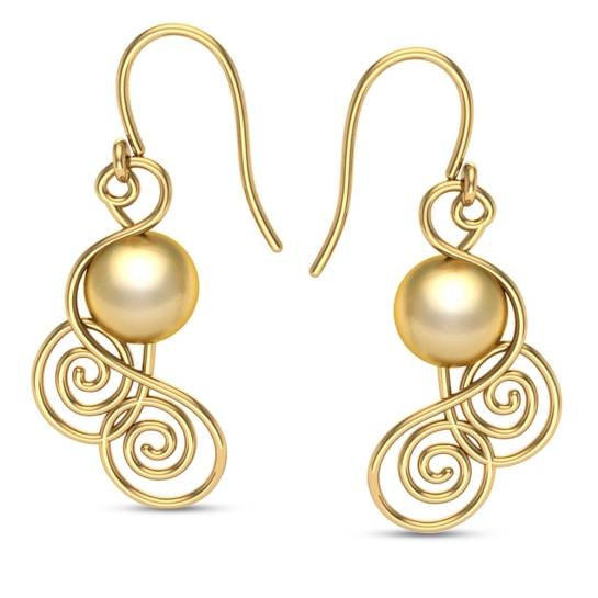 Fiona Drop Gold Earrings Design for daily use 